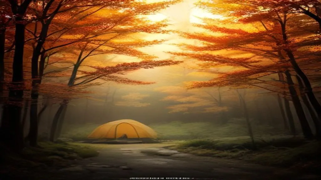 Finding a campsite in leaf season — illustration