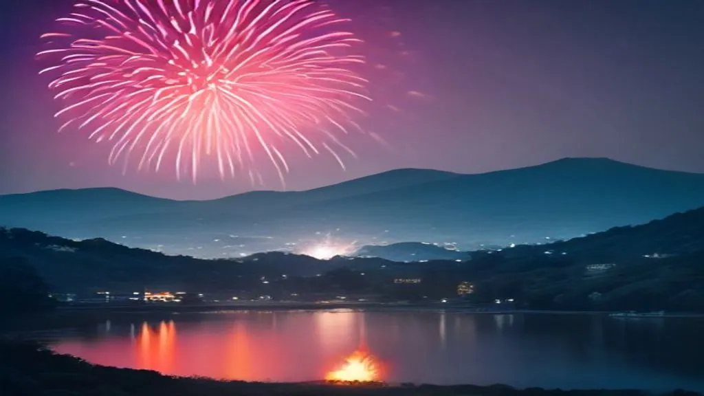 Kobe: Fireworks Over Osaka Bay — illustration