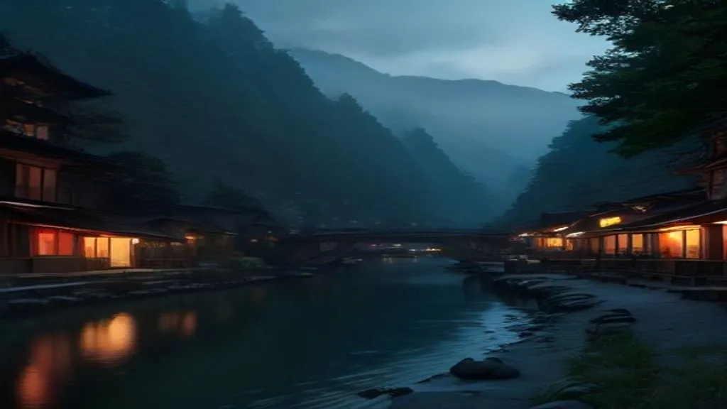 Early Summer: Lanterns on the Dotonbori River — illustration